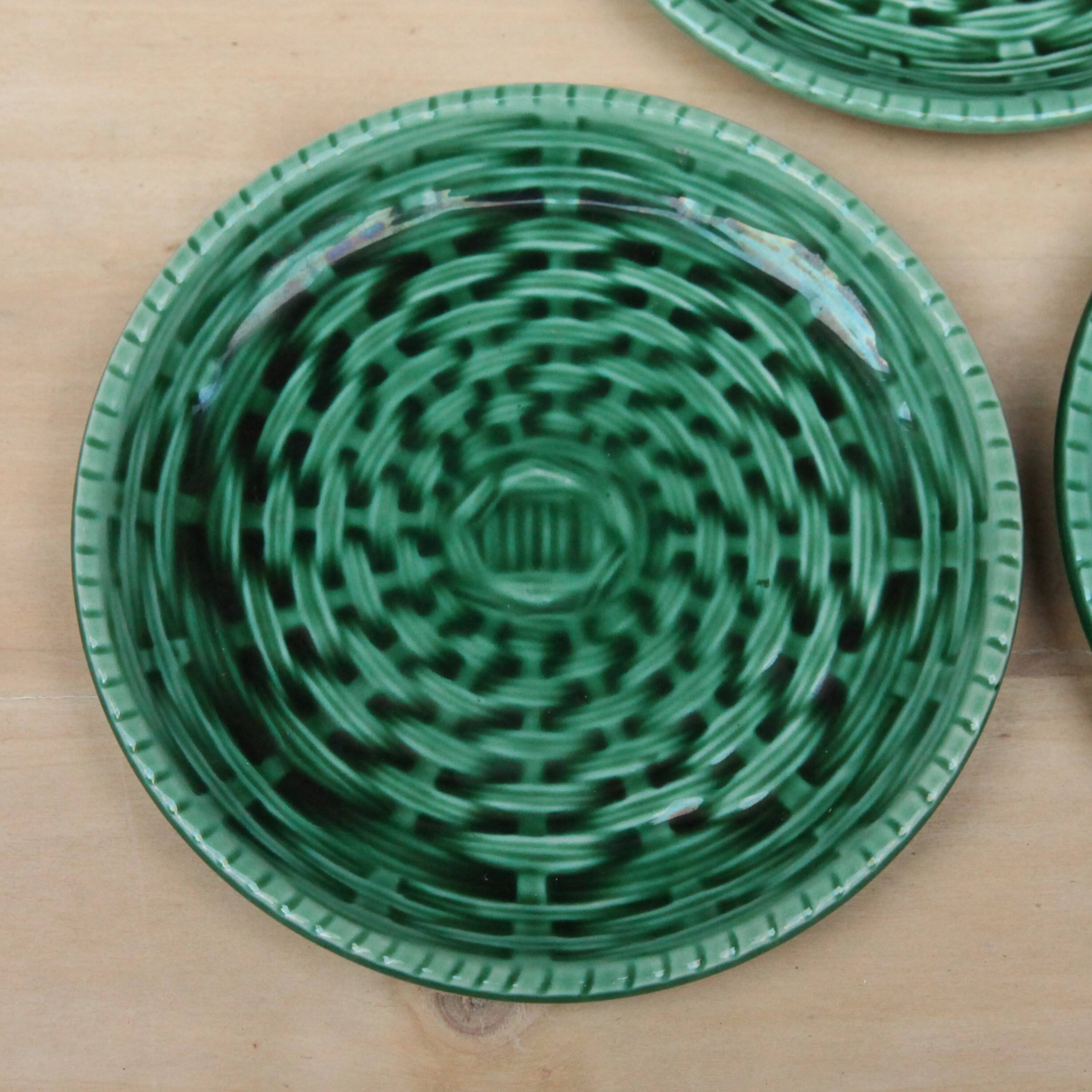 Sarreguemines ceramic bottle coaster