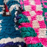 Moroccan carpet Berbere Boucherouite red