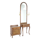 1920, antique makeup vanity with cabinet, Czechoslovakia