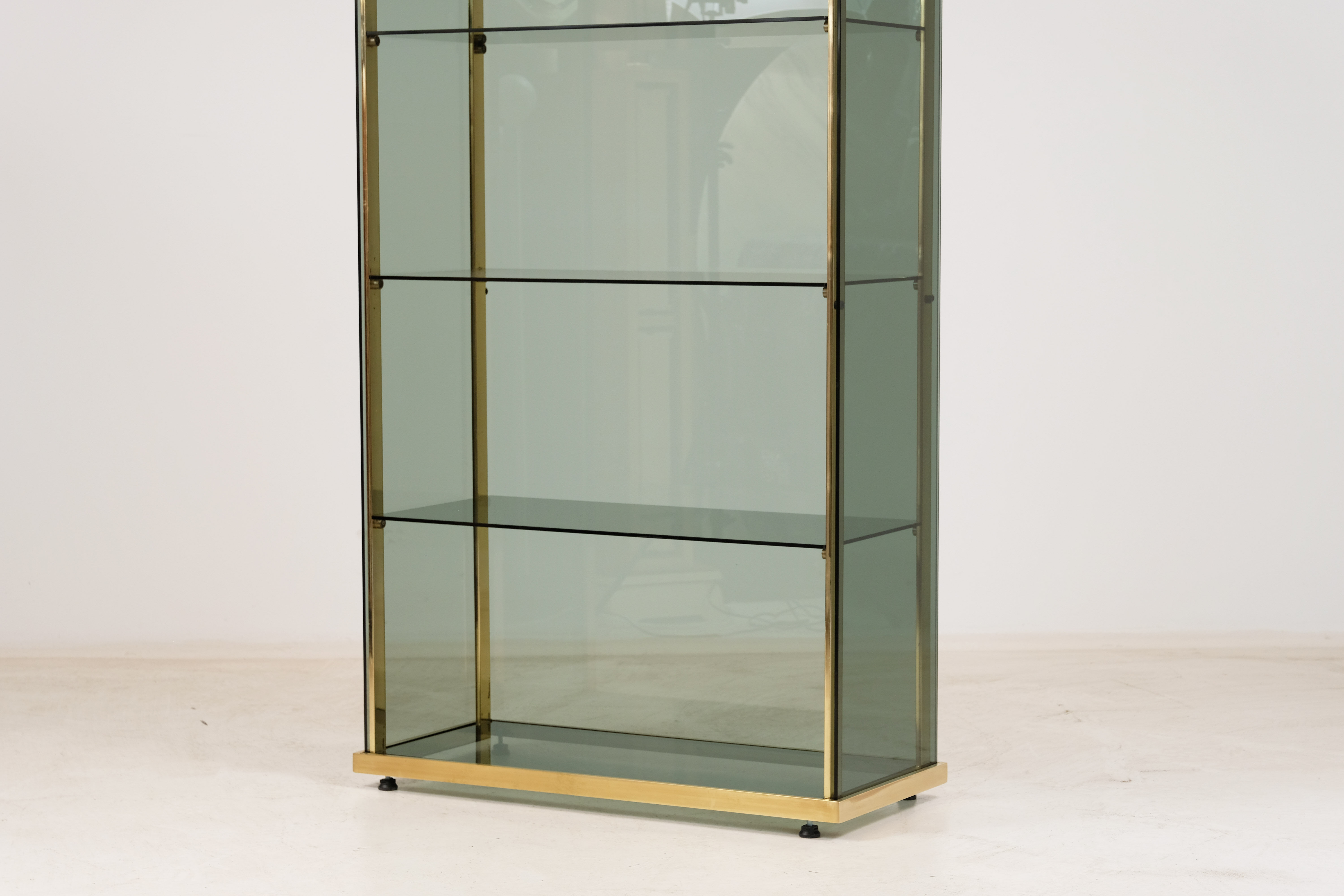 1960's glass and brass library