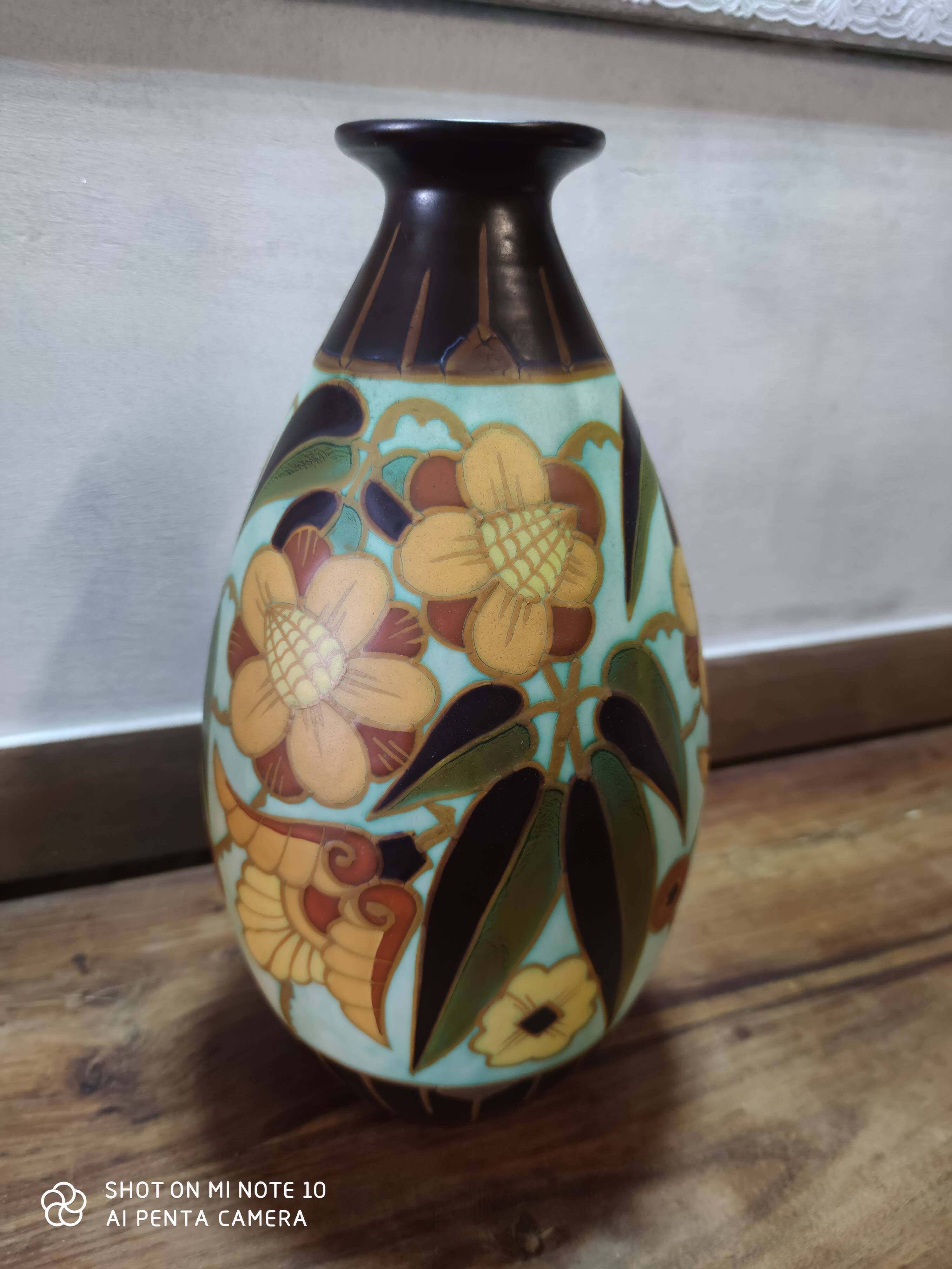 Vase ceramic keramis Charles Catteau brothers boch art deco