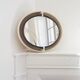 Large tiltable oval vintage retro plastic mirror luminous