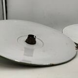 Enameled sheet metal pendant lights