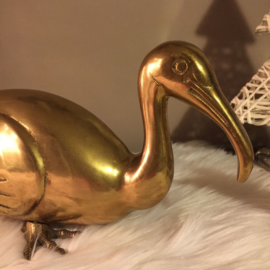 Ibis in brass 34cm vintage