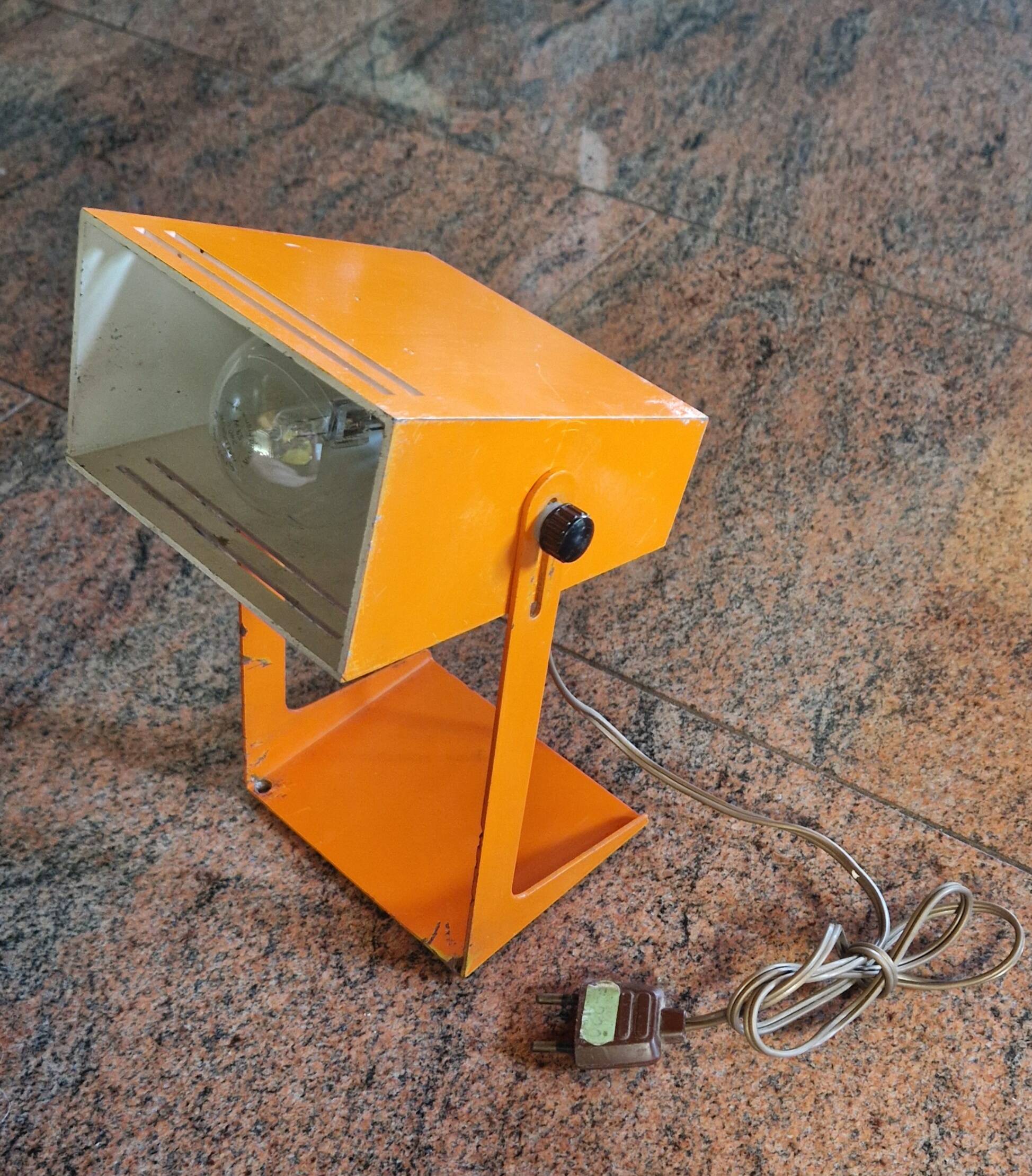 Orange space age spot lamp 1970
