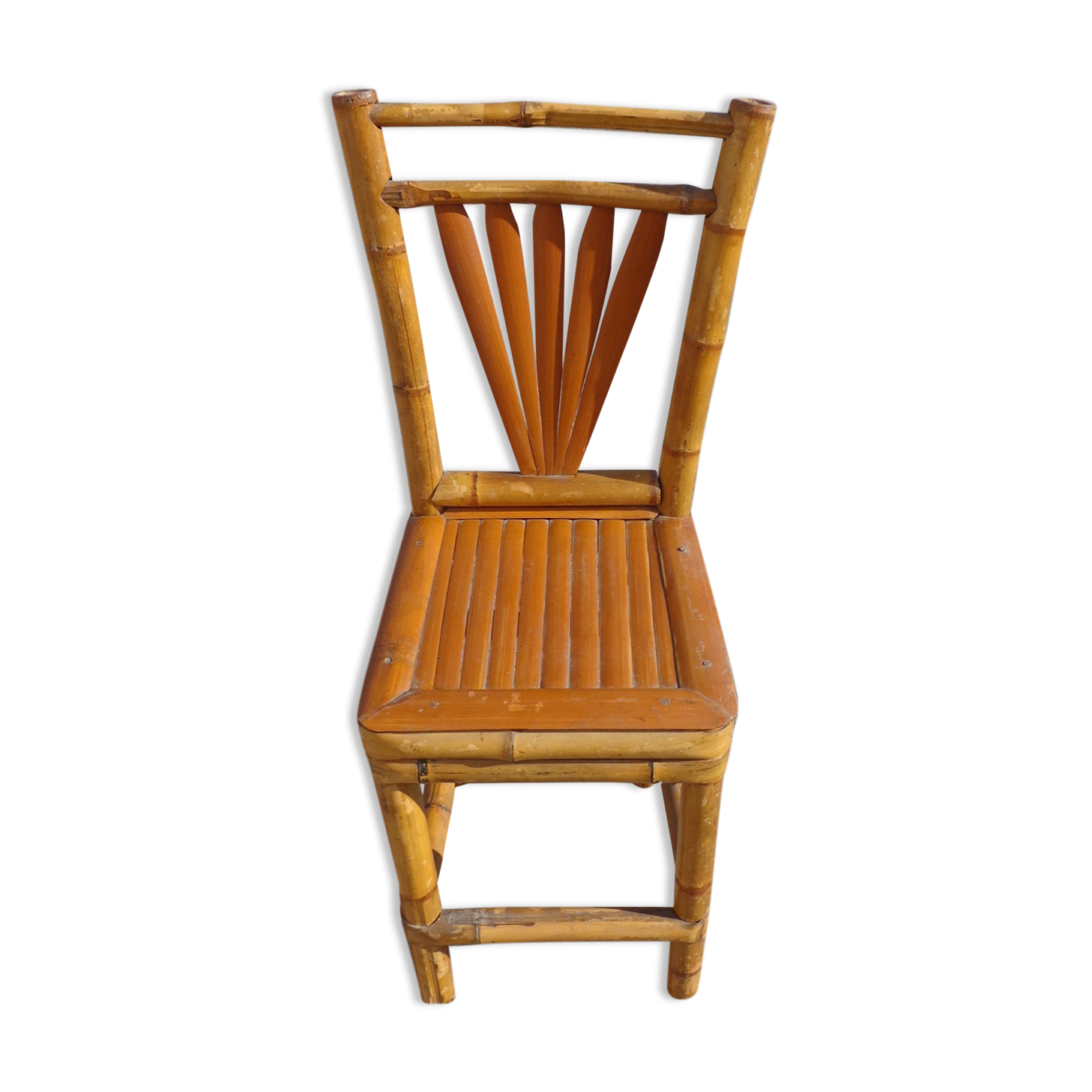 small bamboo chair