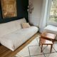 SIA white bouclette designer sofa