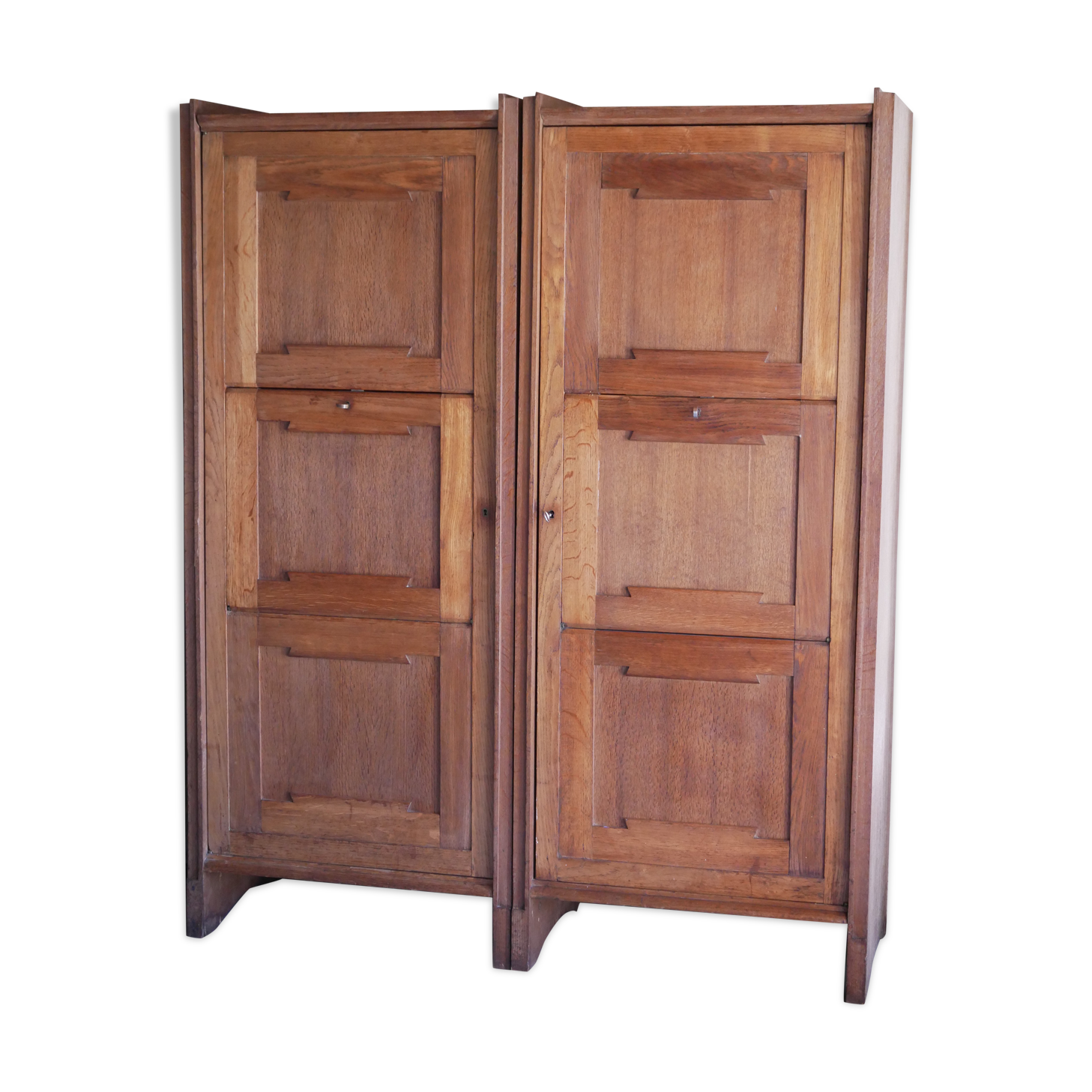 Pair of twin secretary cabinets