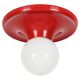 Castiglioni red metal "Light Ball" wall or ceiling lamp for Flos, Italy 1970s