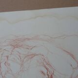 GILI Marcel - Original lithograph "Naked woman" 50x65cm