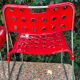 Omstak chair by Rodney Kinsman, vintage red metal.