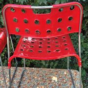 Omstak chair by Rodney Kinsman, vintage red metal.