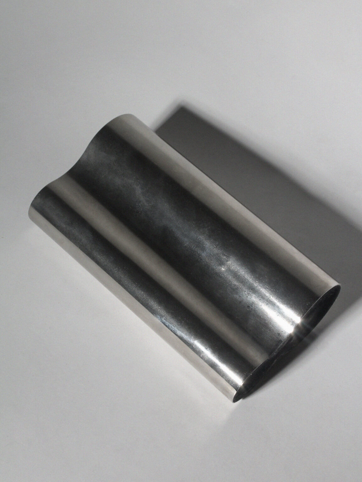 Mirrored Sculptural Stainless Steel Vase
