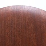 Set of 2 mid-century stools / teak / steel / Danish industrial design / 1960s