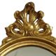 Mid Century Gold Baroque Mirror Crested Mirror Resin Acanthus