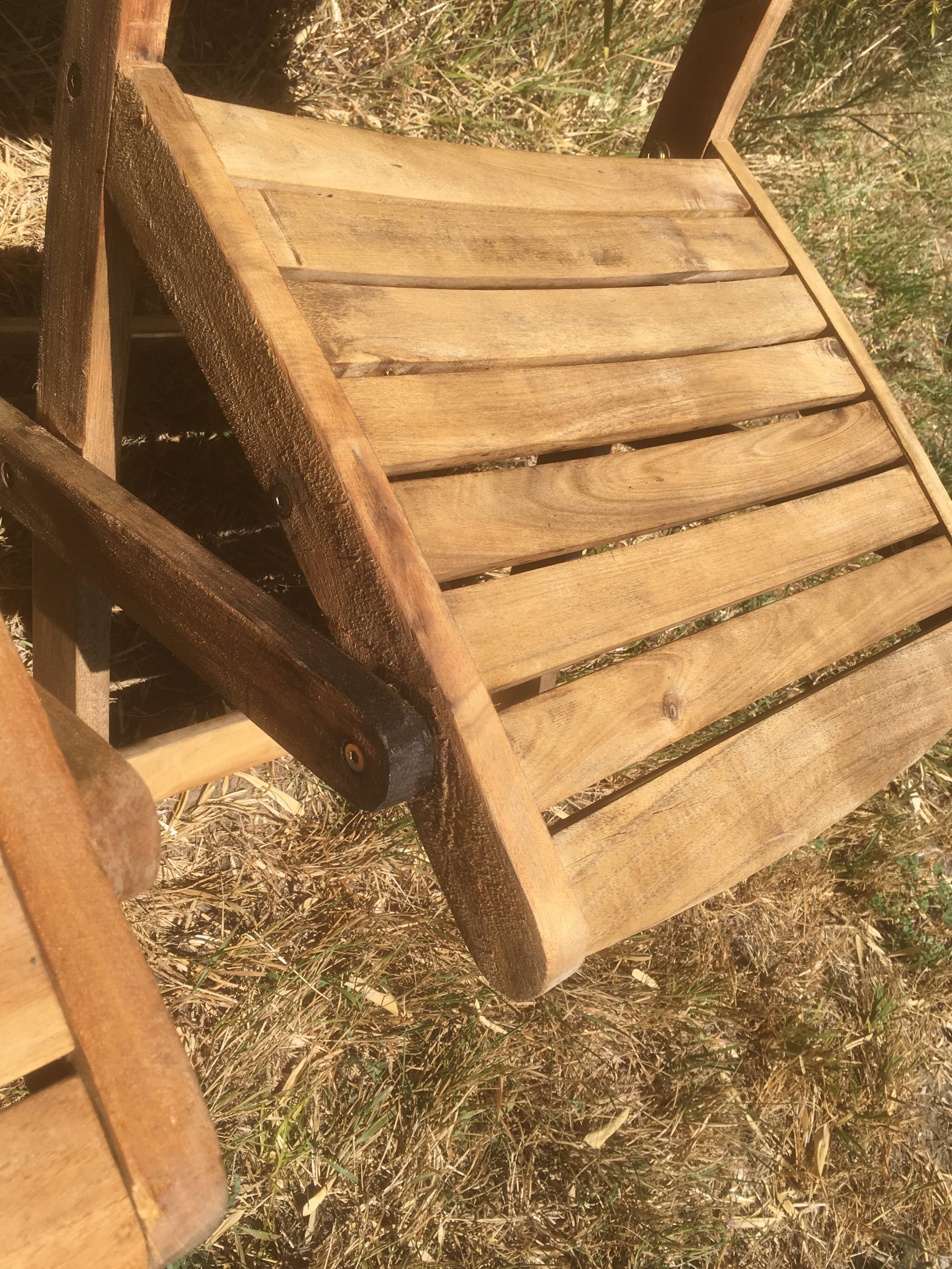 Pair of garden folding chairs