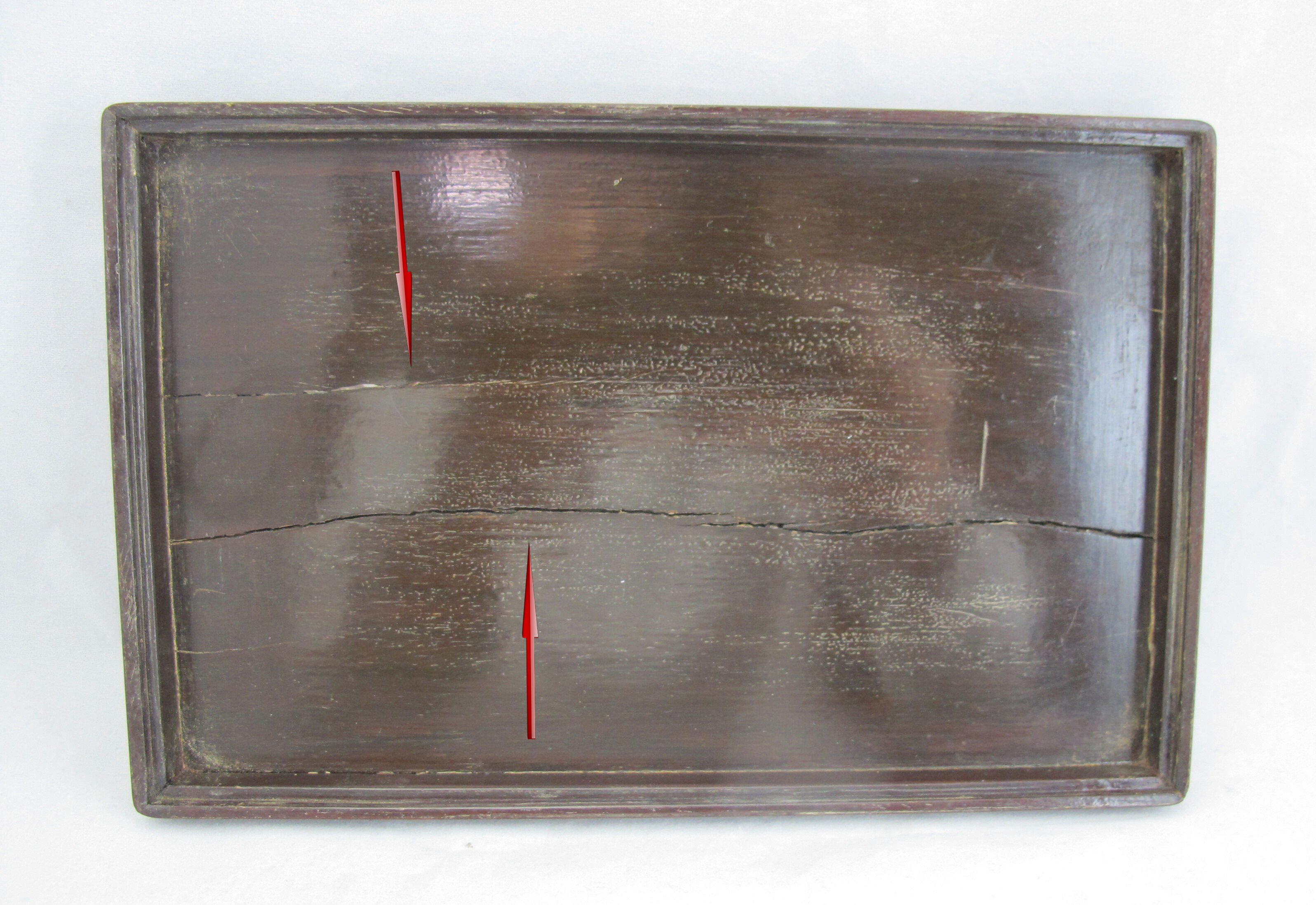 Chinese wooden box decorated with jade plates