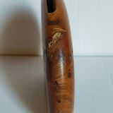 Solid wood vase vintage elm magnifying glass