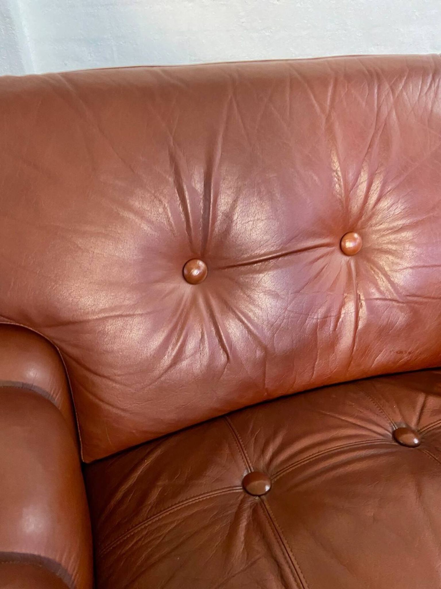 Vintage Danish mid-century Svend Skipper leather club chair 1970s