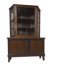 Vintage two-body display cabinet in oak from the 1950s.