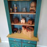 Rustic dresser with floral decor