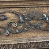 Richly carved solid oak bookcase