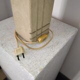 70s foot carved limestone lamp