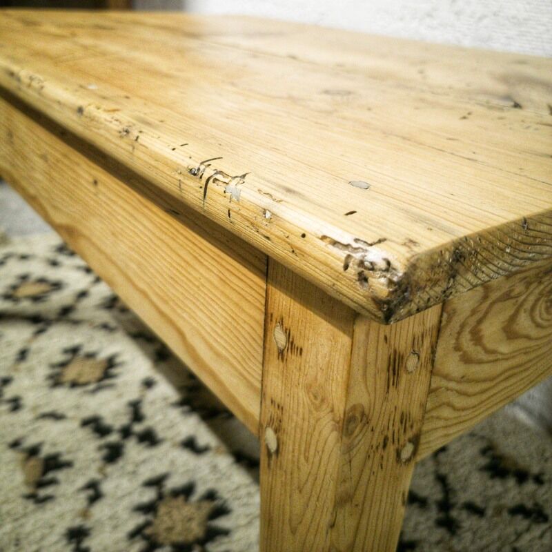 Table basse bois ancien