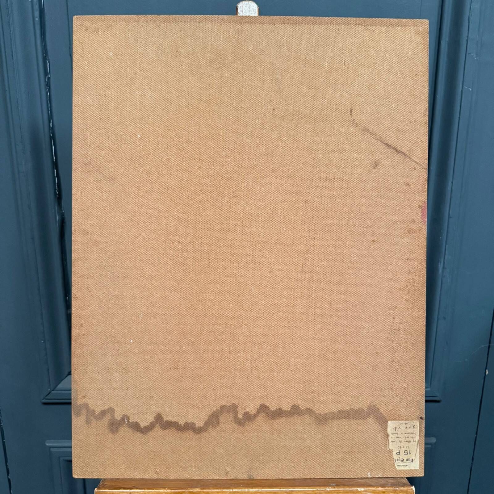 Oil on cardboard modern composition by François de Chabot 1960-70