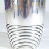 Timbale Christofle in silver metal modele ondulation by luc lanel