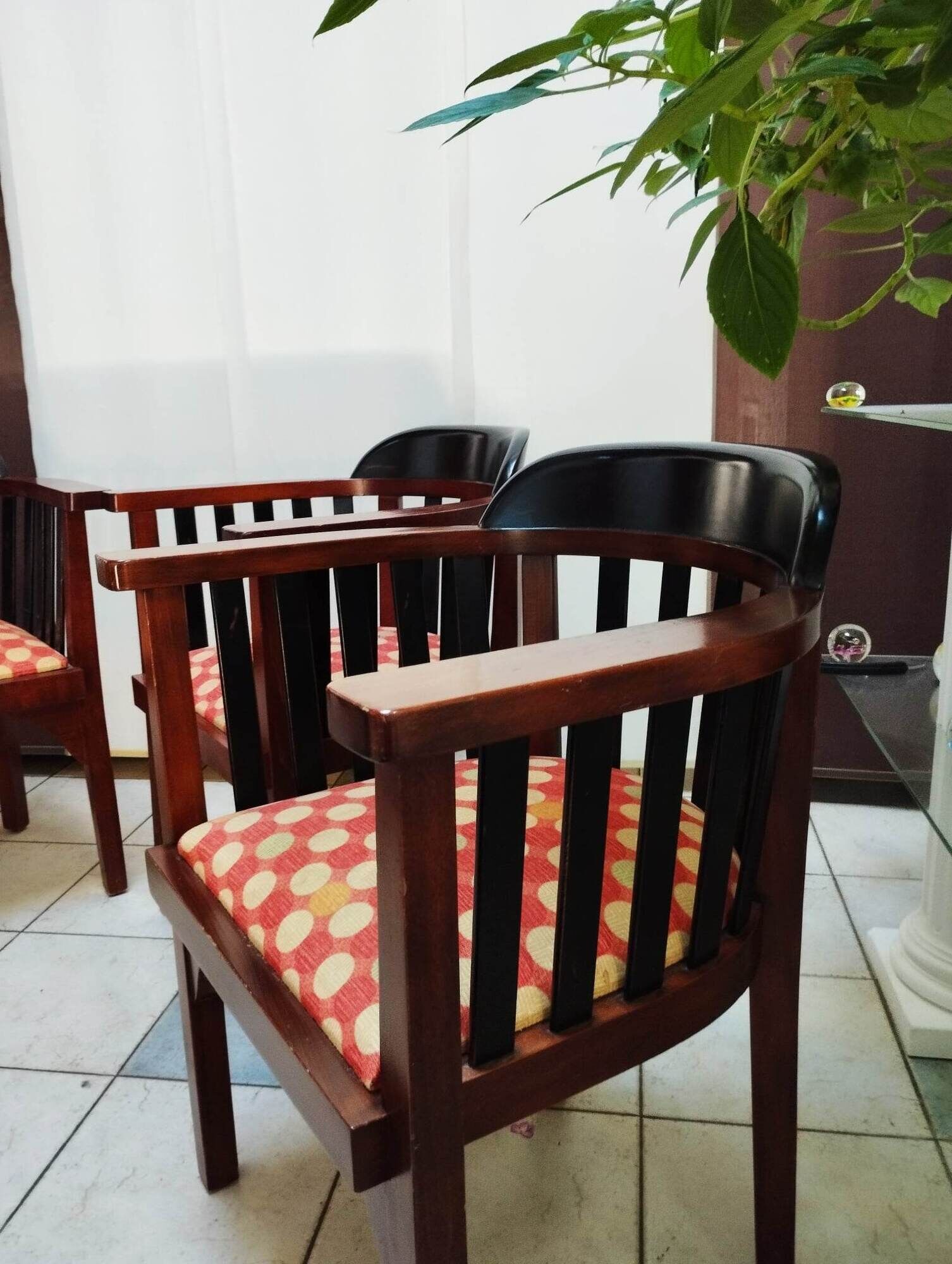 6 art nouveau armchairs