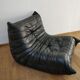 Togo in black leather by Ligne Roset
