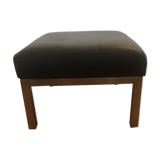 Metal and black heart pouf