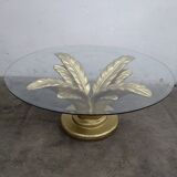 Regency coffee table with faceted glass top