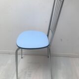 Lot de 4 chaises métal chromé années 70