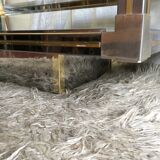 Glass and gold glass and metal coffee table 70