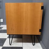 Blond wood low cabinet 1970s