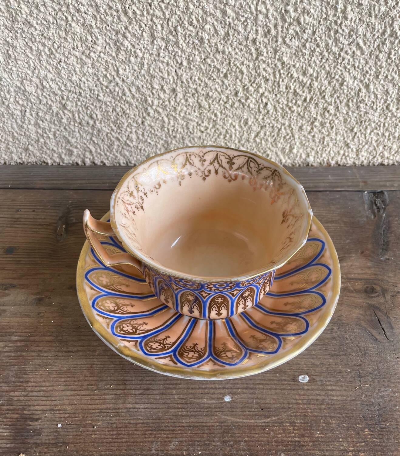 Mocha Cup and Saucer Mug Paris Table Porcelain Napoleon III Style 19th Century