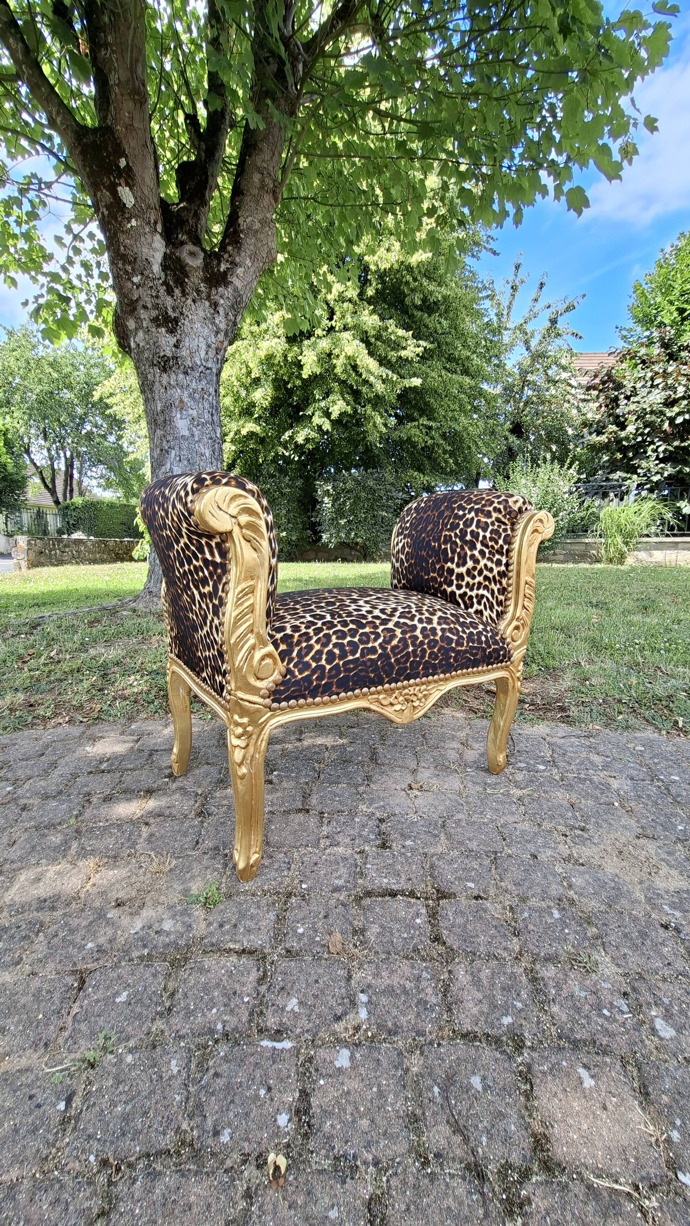 Empire leopard armchair