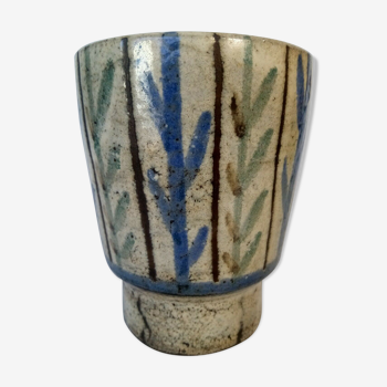 Vase sur Talon Vallauris Le Murier Gustave Reynaud céramique