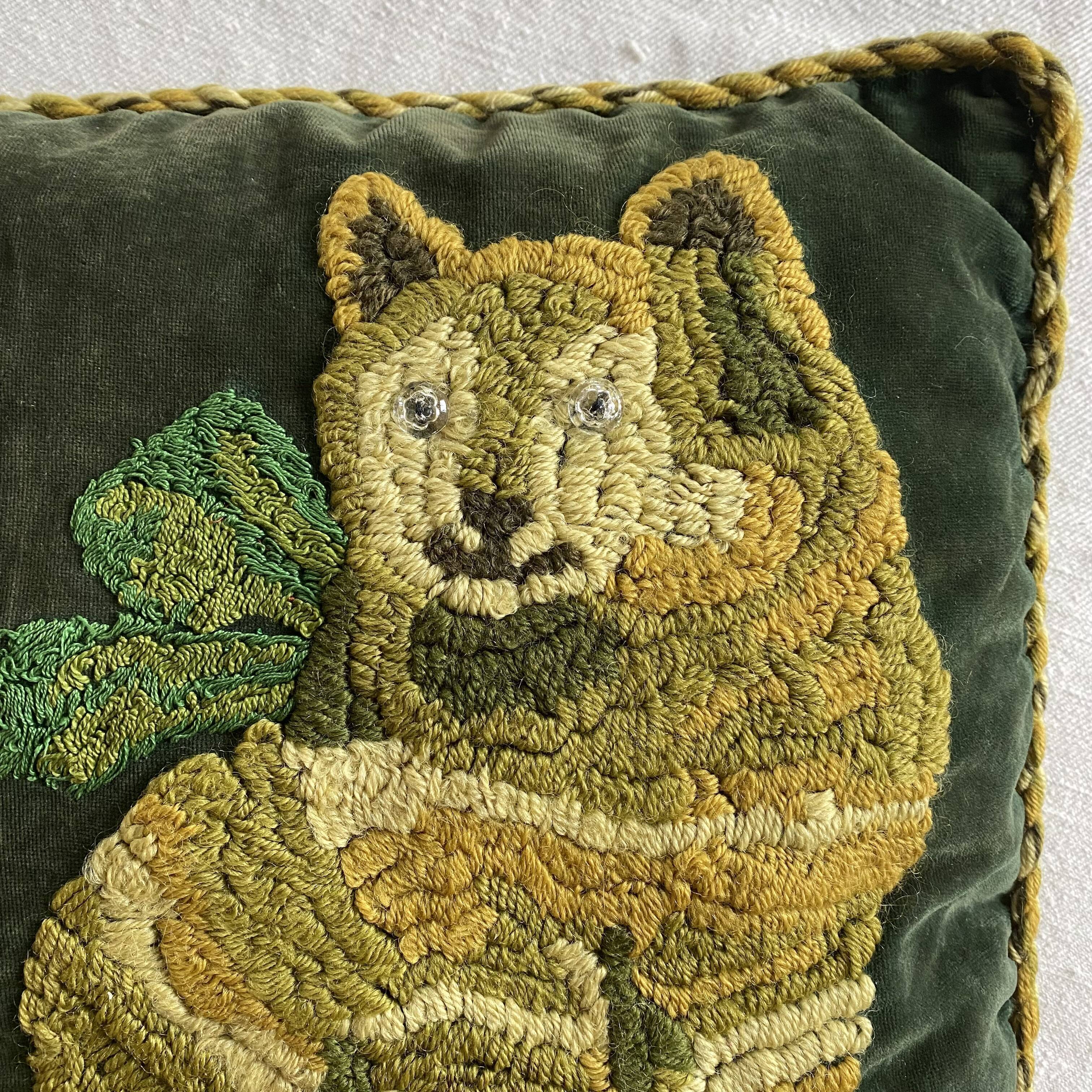 Coussin vintage en velour