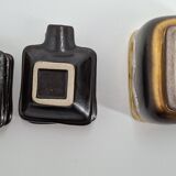 Ensemble de 6 cendriers et porte cendriers en céramique -1970