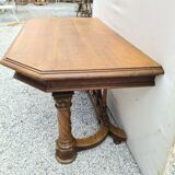 Gothic style console table in oak