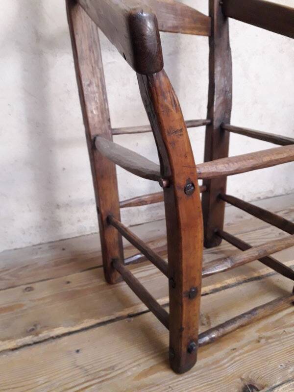 Old country folk art armchair