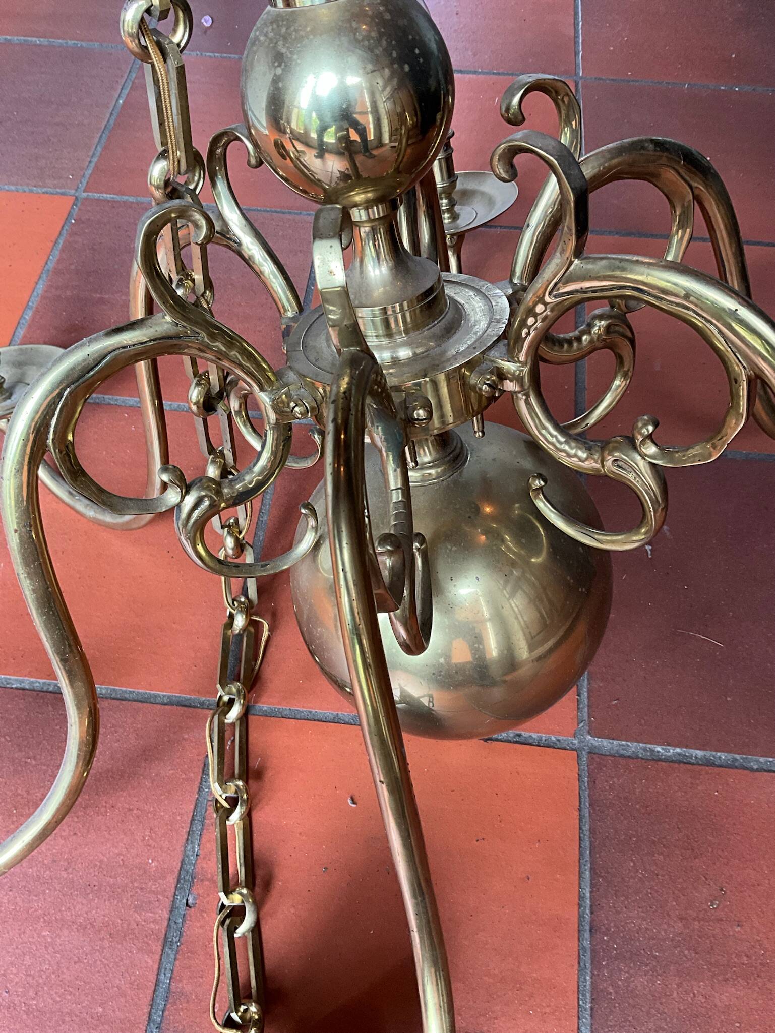 Lustre style hollandais laiton