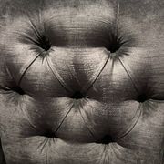 set of 8 upholstered dining chairs in black velvet