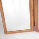 Paravent « palmes » en rotin et miroirs 