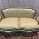 Sofa - Louis XV style bench in yellow silk