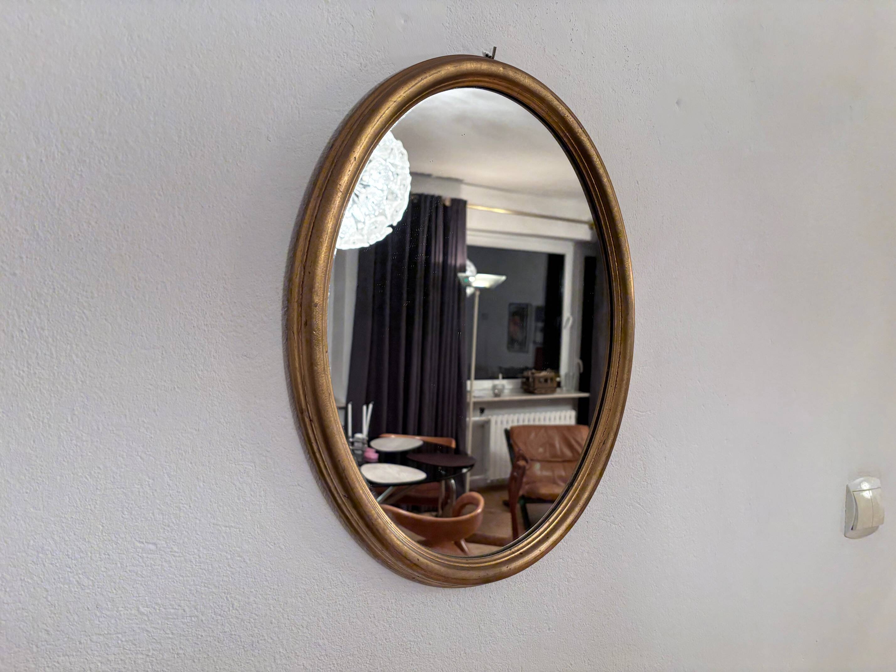 Mirror in a gilded wooden frame, Germany, 1960s