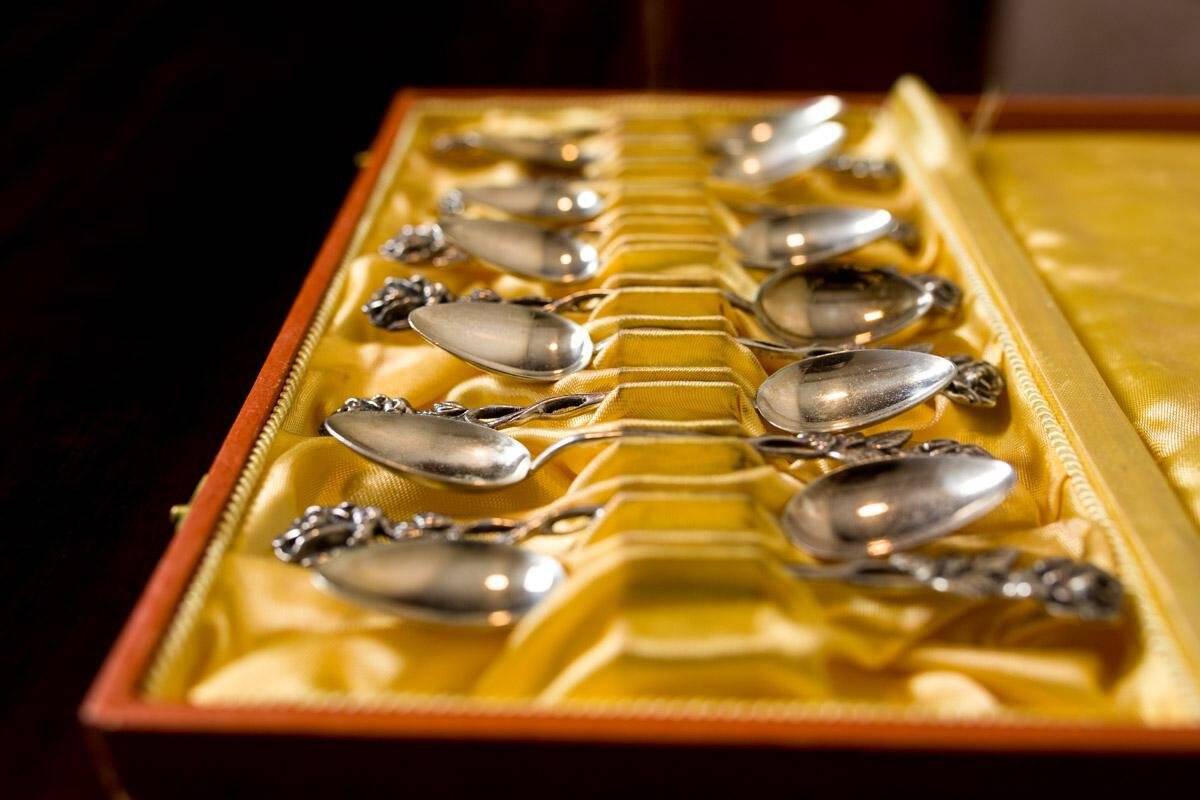 Vintage Dessert Teaspoons in Silver, 1948, Set of 14